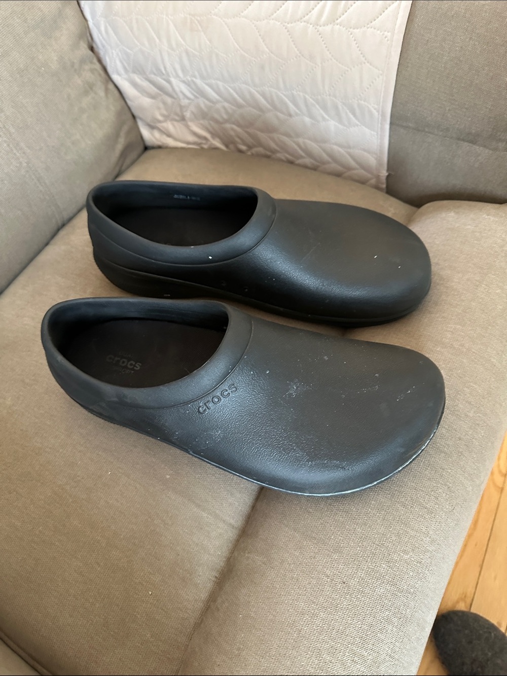 CROCS Black On The Clock Work Slip-On size 13